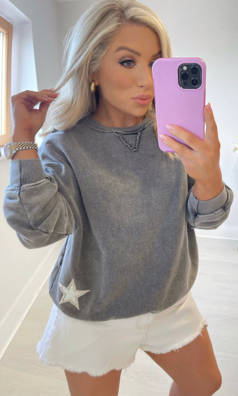 BAILEY SWEATSHIRT - VINTAGE GREY Sweatshirt April Vintage 