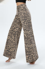 NINA LEOPARD PRINT WIDE LEGS PANTS Bottoms, Jeans & Skirts Coco Boutique 