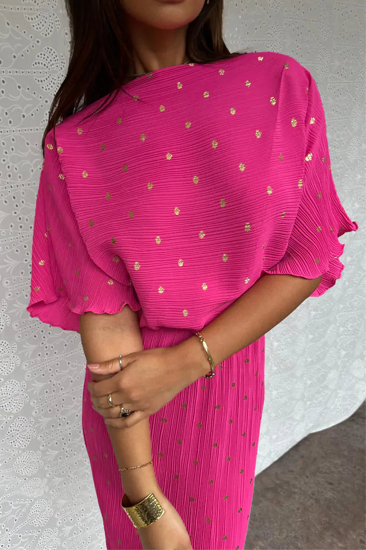 ASPEN PLISSE DRESS - PINK Never Fully Dressed 