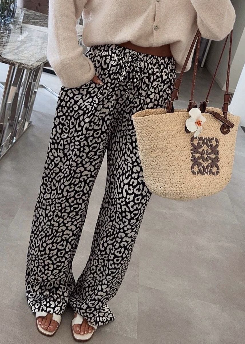 NOIR LEOPARD VIBE TROUSERS Bottoms, Jeans & Skirts Coco Boutique 