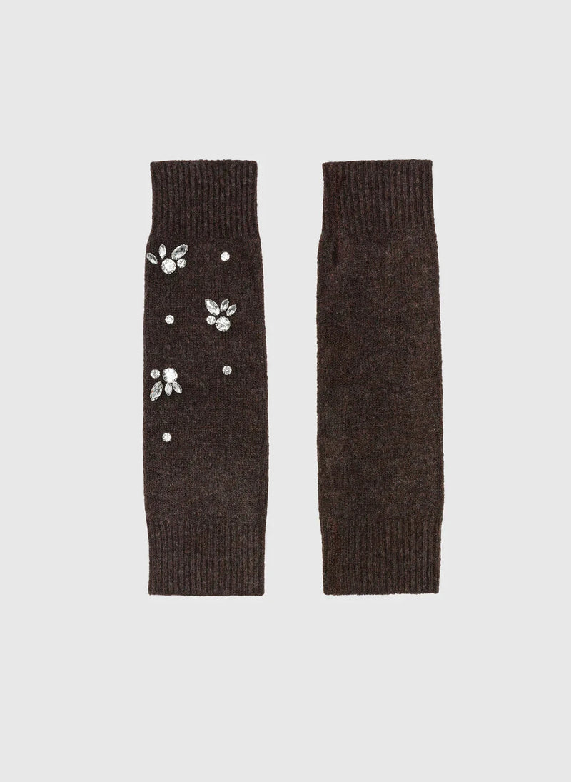 SNOWFLAKE SPARKLE MITTENS - BROWN Jewellery & Accessories Agnes 