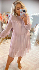 SHEA LILAC CHECK BABYDOLL DRESS Dresses JS Millenium 
