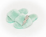 LUXURY SHEARLING SLIPPERS - MINT Shoes & Slippers Privé - Slippers 
