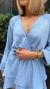SIRA LAYER DRESS - Baby Blue Dresses Kilky 