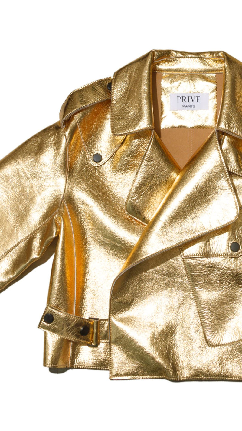 THE LEATHER JACKET - GOLD Coats & Blazers Privè - Coats 