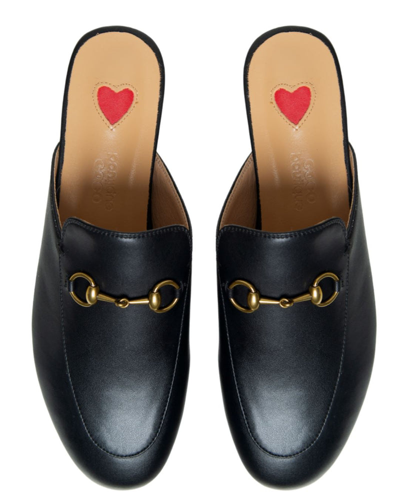 THE LEATHER SLIDER IN CLASSIC BLACK Shoes & Slippers Privè - Slider 