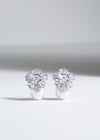 STARBURST AUSTRIAN CRYSTAL PEARL EARRINGS Jewellery & Accessories Floly 