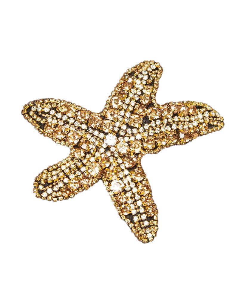 CRYSTAL BROOCH - VARIOUS STYLES Jewellery & Accessories China - Accessories Gold Starfish 